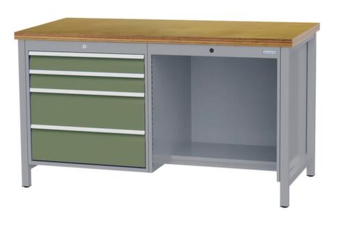 Bedrunka + Hirth Werkbank, 4 laden, 1/2 legbord
