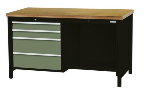 Bedrunka + Hirth Werkbank, 4 laden, 1/2 legbord