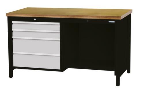 Bedrunka + Hirth Werkbank, 4 laden, 1/2 legbord