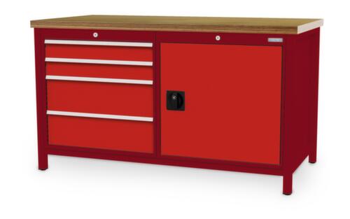 Bedrunka + Hirth Werkbank, 4 laden, 1 kast