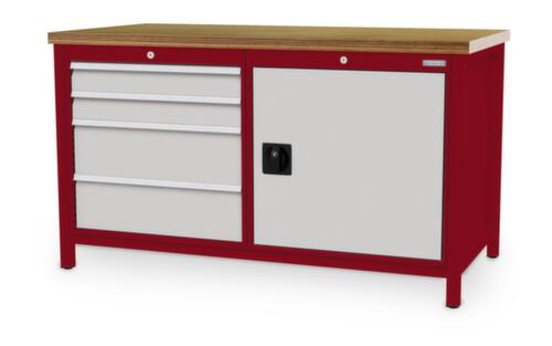 Bedrunka + Hirth Werkbank, 4 laden, 1 kast