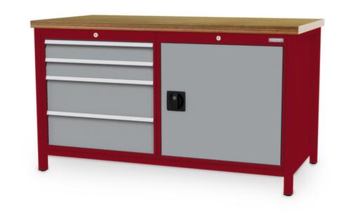 Bedrunka + Hirth Werkbank, 4 laden, 1 kast
