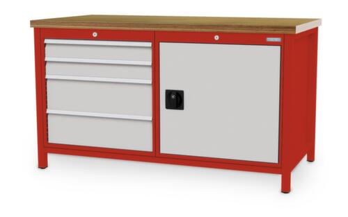 Bedrunka + Hirth Werkbank, 4 laden, 1 kast
