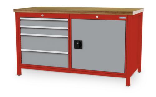 Bedrunka + Hirth Werkbank, 4 laden, 1 kast