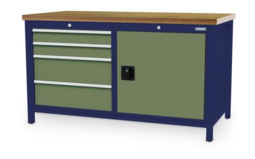 Bedrunka + Hirth Werkbank, 4 laden, 1 kast