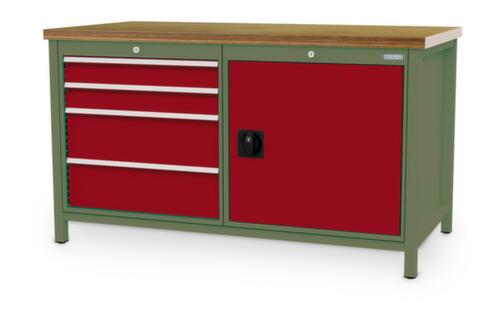 Bedrunka + Hirth Werkbank, 4 laden, 1 kast