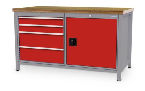 Bedrunka + Hirth Werkbank, 4 laden, 1 kast