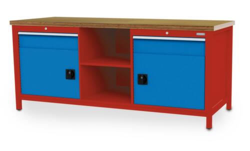 Bedrunka + Hirth Werkbank, 2 laden, 2 kasten, 2 legborden