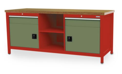 Bedrunka + Hirth Werkbank, 2 laden, 2 kasten, 2 legborden