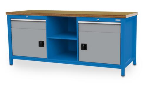 Bedrunka + Hirth Werkbank, 2 laden, 2 kasten, 2 legborden