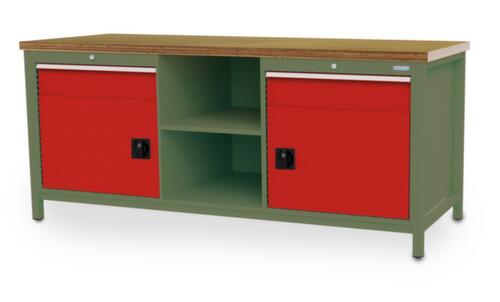 Bedrunka + Hirth Werkbank, 2 laden, 2 kasten, 2 legborden