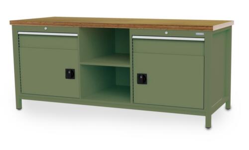 Bedrunka + Hirth Werkbank, 2 laden, 2 kasten, 2 legborden