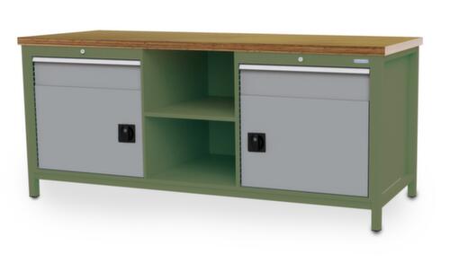 Bedrunka + Hirth Werkbank, 2 laden, 2 kasten, 2 legborden