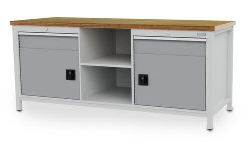 Bedrunka + Hirth Werkbank, 2 laden, 2 kasten, 2 legborden