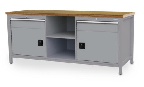 Bedrunka + Hirth Werkbank, 2 laden, 2 kasten, 2 legborden
