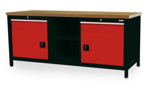 Bedrunka + Hirth Werkbank, 2 laden, 2 kasten, 2 legborden