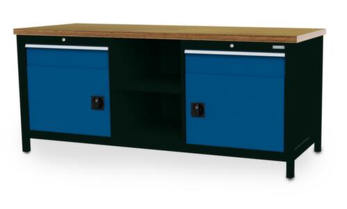 Bedrunka + Hirth Werkbank, 2 laden, 2 kasten, 2 legborden