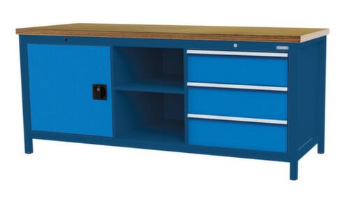 Bedrunka + Hirth Werkbank, 3 laden, 1 kast, 2 legborden