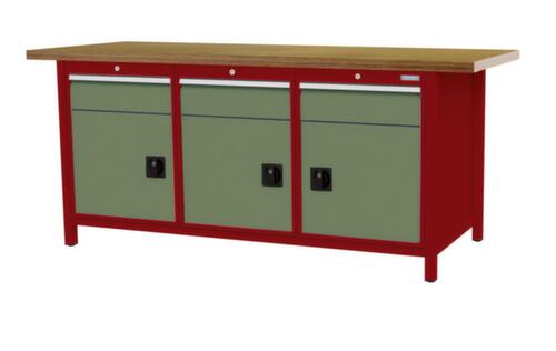 Bedrunka + Hirth Werkbank, 3 laden, 3 kasten
