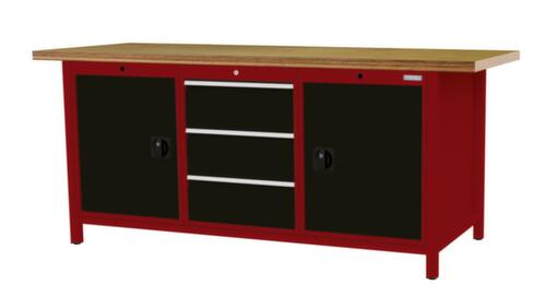Bedrunka + Hirth Werkbank, 3 laden, 2 kasten, 2 legborden