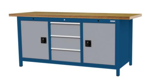 Bedrunka + Hirth Werkbank, 3 laden, 2 kasten, 2 legborden