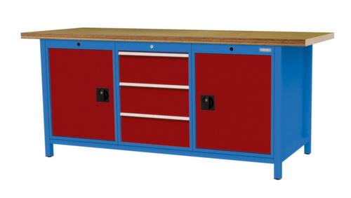 Bedrunka + Hirth Werkbank, 3 laden, 2 kasten, 2 legborden