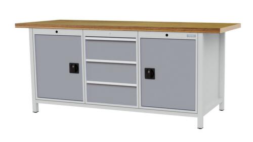 Bedrunka + Hirth Werkbank, 3 laden, 2 kasten, 2 legborden