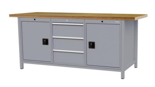 Bedrunka + Hirth Werkbank, 3 laden, 2 kasten, 2 legborden