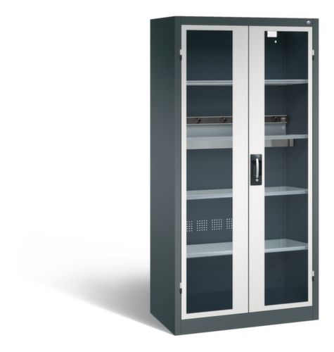 C+P Laadkast voor batterijen ERGO, RAL7016 antracietgrijs/RAL7035 lichtgrijs