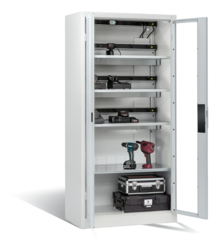 C+P Laadkast voor batterijen ERGO, RAL7035 lichtgrijs/RAL7035 lichtgrijs