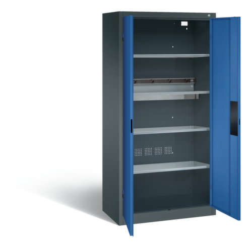 C+P Laadkast voor batterijen ERGO, RAL7016 antracietgrijs/RAL5010 gentiaanblauw