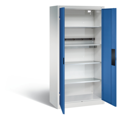 C+P Laadkast voor batterijen ERGO, RAL7035 lichtgrijs/RAL5010 gentiaanblauw