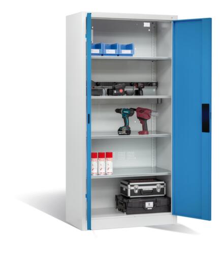 C+P Laadkast voor batterijen ERGO, RAL7035 lichtgrijs/RAL 5012 lichtblauw