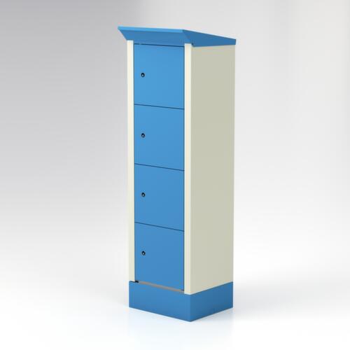 Thurmetall E-bike laadstation, uitvoering D, A, NL, RAL7035 lichtgrijs/RAL 5012 lichtblauw