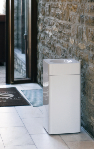 Zelfdovende afvalverzamelbak probbax®, 40 l, wit, bovendeel wit