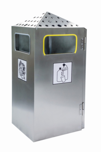 Combi-asbak PYRAMIDE met 4 inworpopeningen