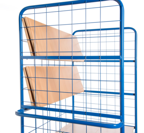 Rollcart Etagewagen met in-/uitklapbare bodem, draagvermogen 600 kg, 4 etages