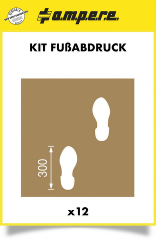 a.m.p.e.r.e. set sjablonen voor vloermarkering, voet