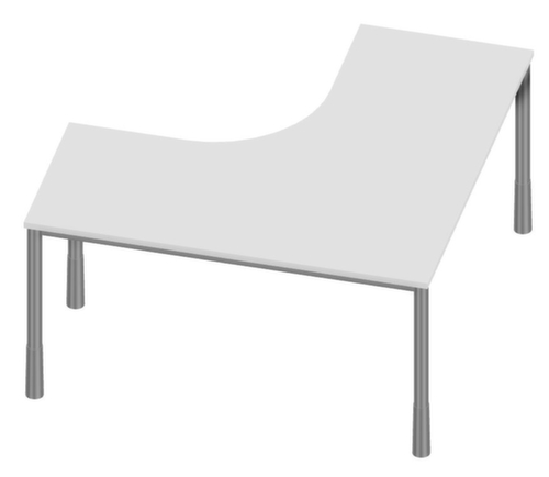 Nowy Styl Vrije-vorm-bureau E10 met 4-voetonderstel van ronde buis