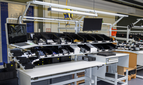 Treston ESD-zichtbak, zwart, diepte 165 mm, polypropyleen