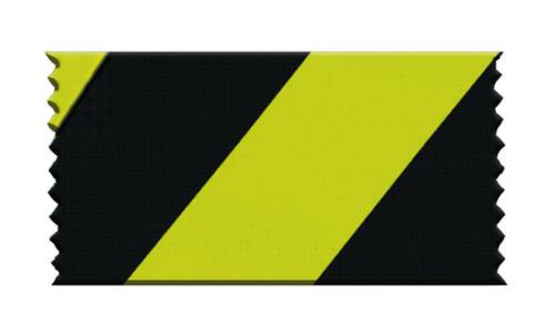 Afbakeningssysteem EXTEND DOUBLE met 2 sjorbanden en palen, lengte afzetlint 3,7 m, paal chroom