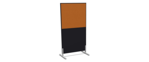 Nowy Styl Scheidingswand E10 van hout met stoffen bekleding, hoogte x breedte 1545 x 800 mm