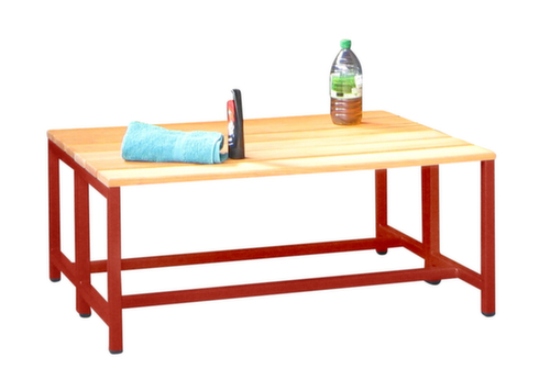 PAVOY Kleedkamerbank Basis met houten strips