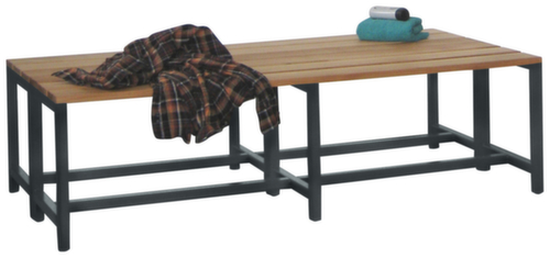 PAVOY Kleedkamerbank Basis met houten strips