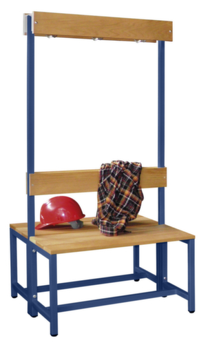 PAVOY Kleedkamerbank Basis met haken en houten strips