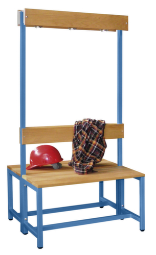 PAVOY Kleedkamerbank Basis met haken en houten strips