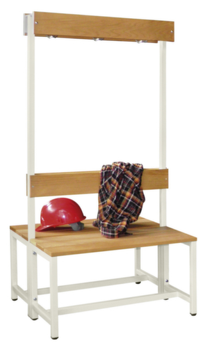 PAVOY Kleedkamerbank Basis met haken en houten strips