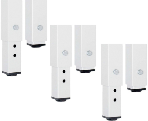 RAU In hoogte verstelbare werkbank Serie 8000, 10 laden, RAL7035 lichtgrijs/RAL5010 gentiaanblauw