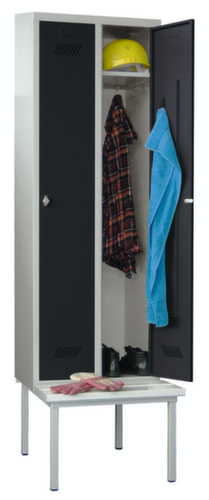 PAVOY Locker Basis met bank + 2 vakken, vakbreedte 400 mm