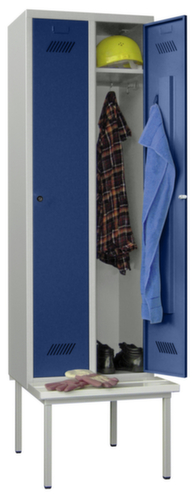 PAVOY Locker Basis met bank + 2 vakken, vakbreedte 400 mm